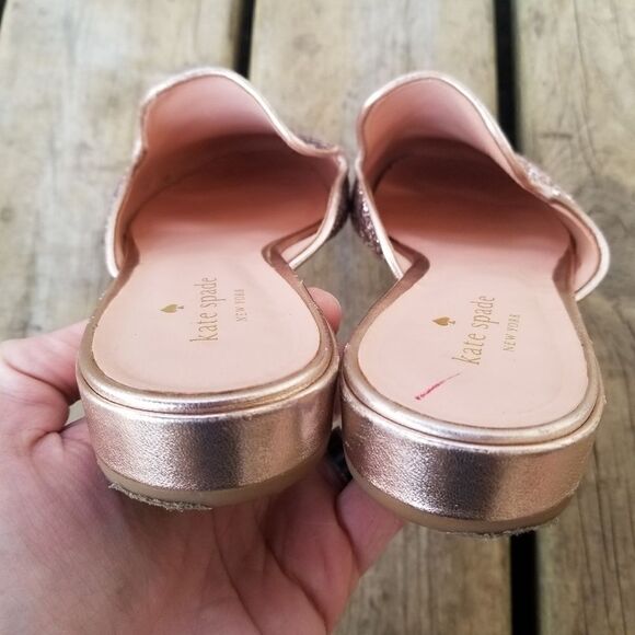 Kate Spade Gowen Pink Glitter Glitz and Glam Slip-on Mules 8.5 - Picture 5 of 10